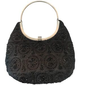 Lord & Taylor Elegant Black Beaded Bag